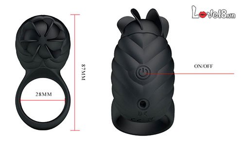 Vòng đeo dương vật xoay liếm Pretty Love Frances tăng khoái cảm
