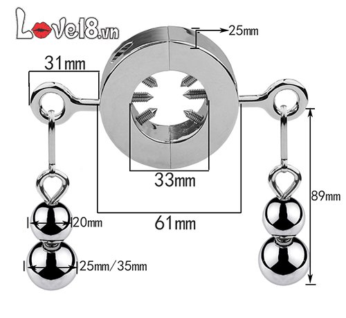 Vòng đeo dương vật hợp kim bạo dâm tăng khoái cảm siêu mạnh
