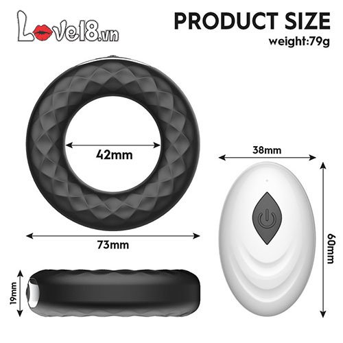 Vòng rung dương vật SECWELL điều khiển từ xa tăng khoái cảm