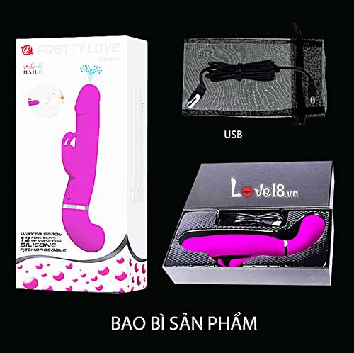 Dương vật giả Prettylove Henry siêu thực, bắn tinh tự nhiên