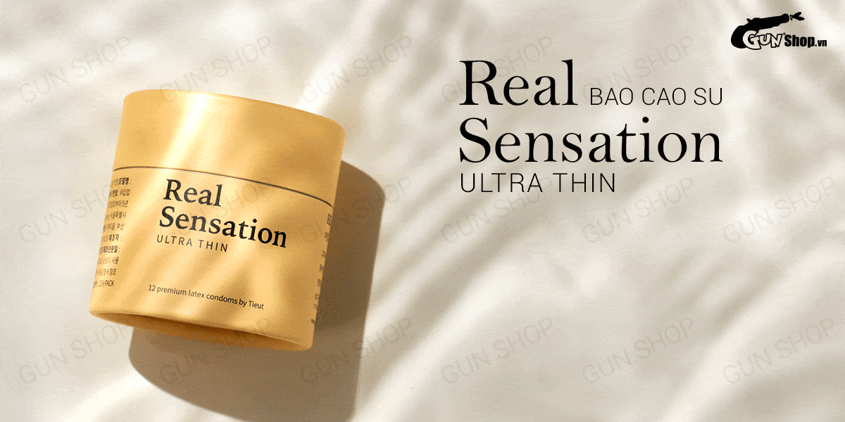  Sỉ Bao cao su Real Sensation Ultra Thin - Siêu mỏng - Hộp 12 cái loại tốt
