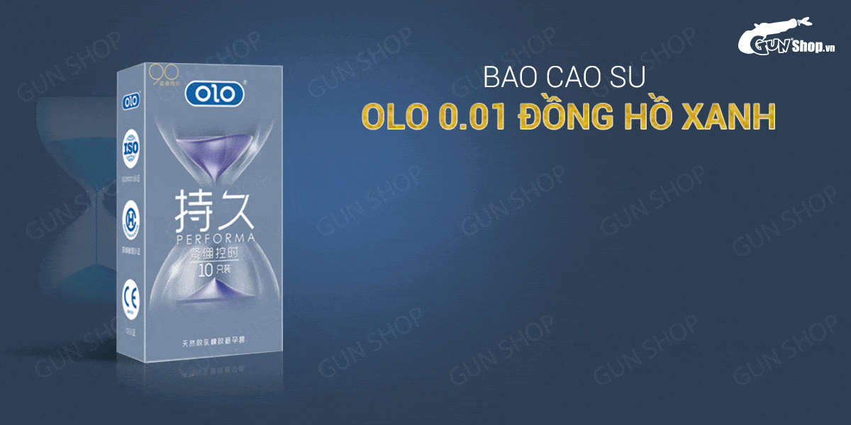  So sánh Bao cao su OLO 0.01 Đồng Hồ Xanh - Kéo dài thời gian hương vani - Hộp 10 cái giá tốt