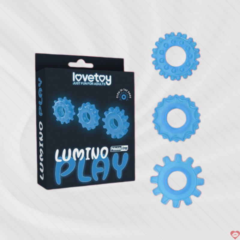 Bộ 03 vòng đeo dương vật Lovetoy Lumino Play dạ quang