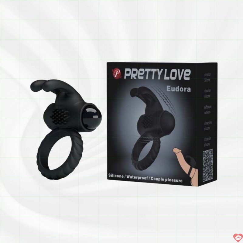Vòng đeo rung Black Prettylove Eudora tai thỏ rung cực mạnh