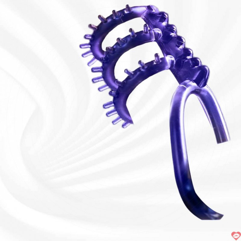 Vòng đeo dương vật Gai gân nổi hở thân Mizzzee Spiked wheel set