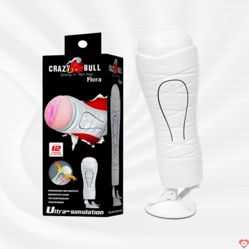 Âm đạo giả đa năng Baile Crazy Bull White Flora