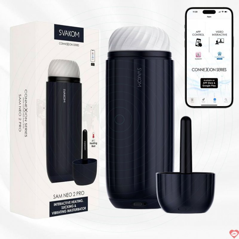 Máy thủ dâm Svakom Sam Neo 2 Pro sưởi ấm rung mút kết nối App 