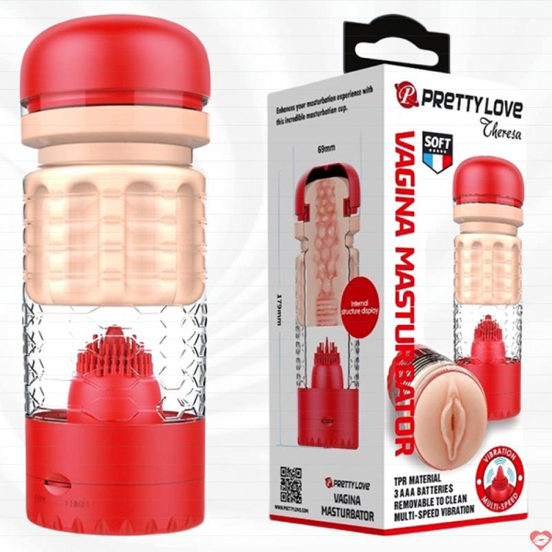 Âm đạo giả Pretty Love Theresa có lưỡi liếm siêu kích thích