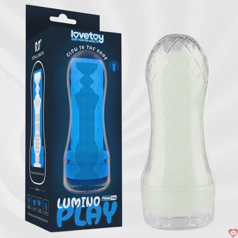 Cốc thủ dâm trong suốt Lovetoy USA Lumino Play Masturbator dạ quang