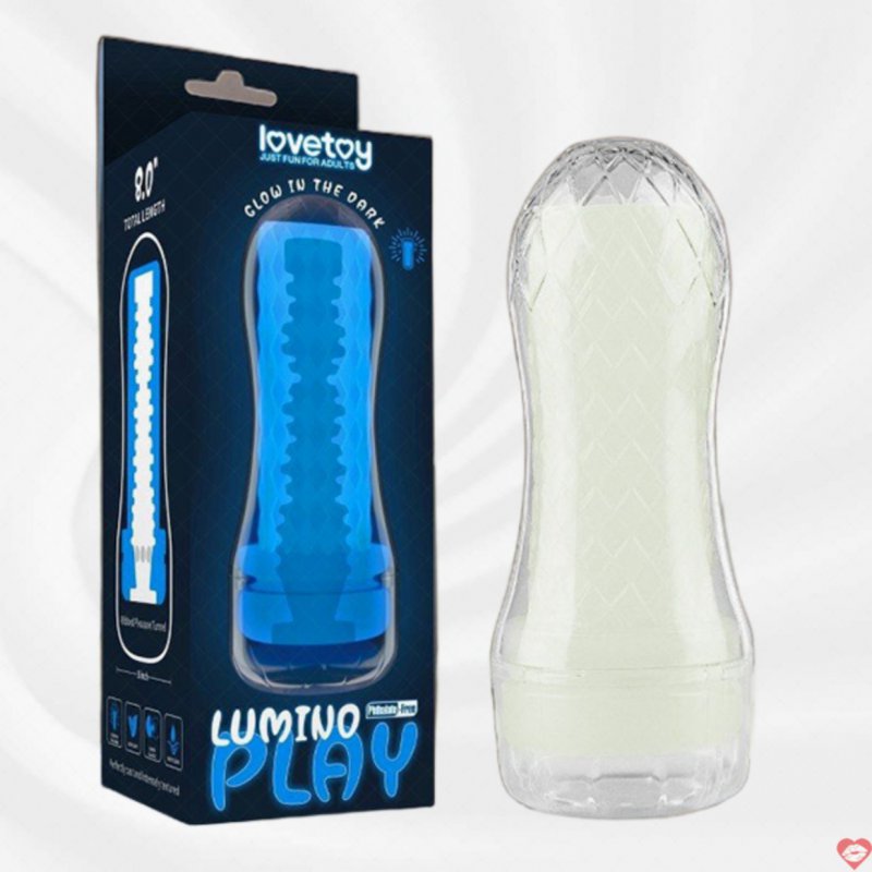 Cốc thủ dâm Lovetoy Lumino Play Ribbed dạ quang phát sáng