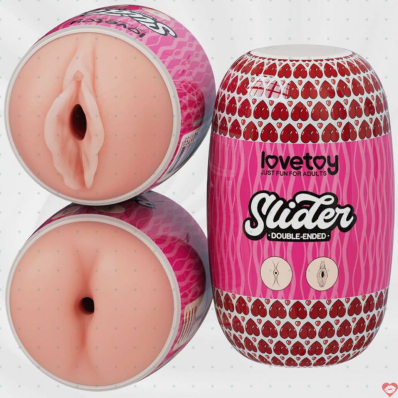 Cốc thủ dâm 2 đầu mini Lovetoy Slider Daul-Ended âm đạo và lỗ hậu