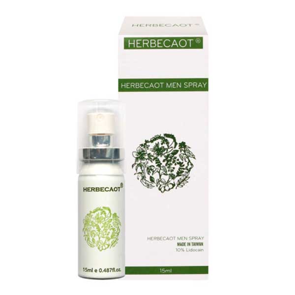 Chai xịt Herbecaot Đài Loan – Kéo dài thời gian – Chai 15ml
