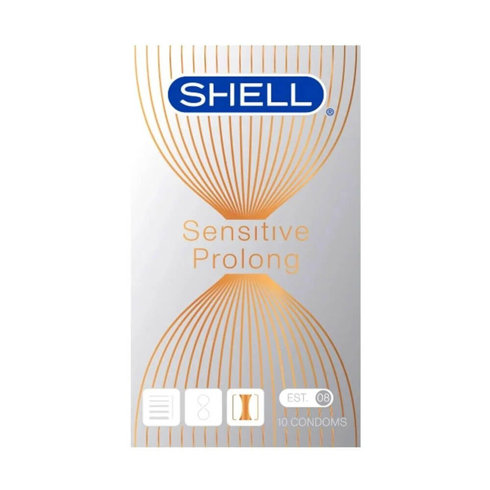 Bao cao su Shell Sensitive Prolong - Siêu mỏng 0.03mm kéo dài thời gian - Hộp 10 cái
