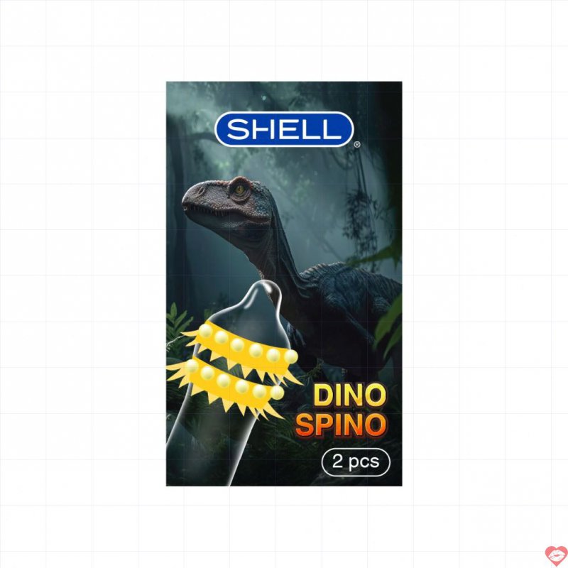 Bao cao su gai bi Shell Dino Spino hộp 2 vòng gai siêu kích thích 