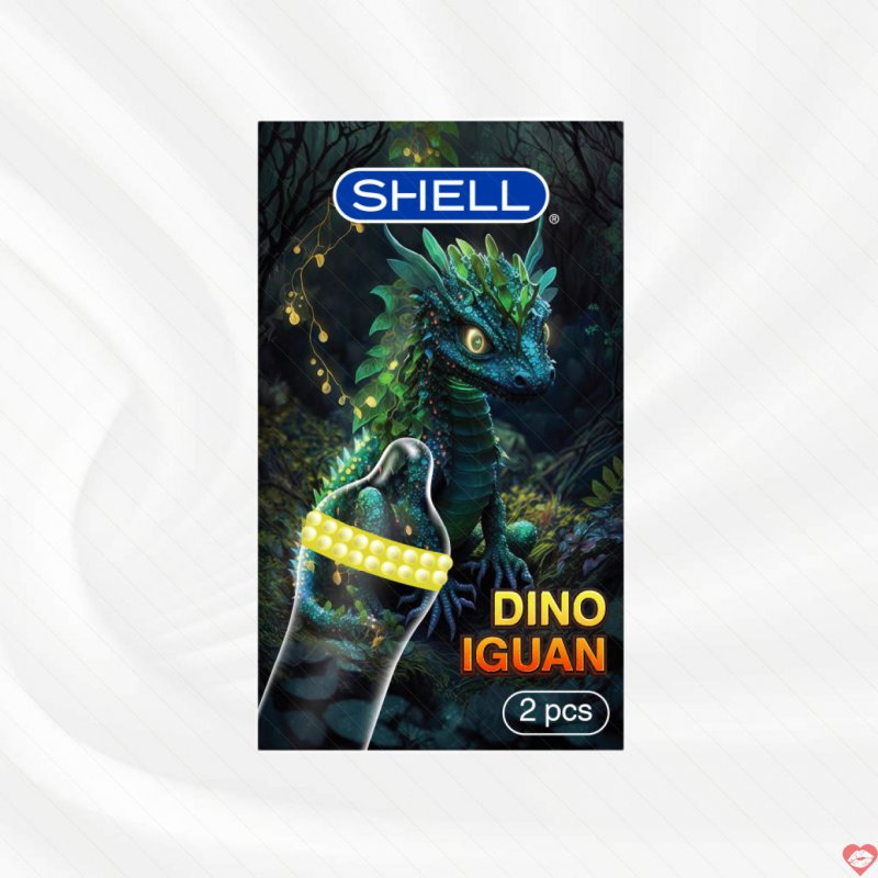 Bao Cao Su Shell Dino Iguan 2 Vòng Bi - Siêu Lớn, Siêu Kích Thích 