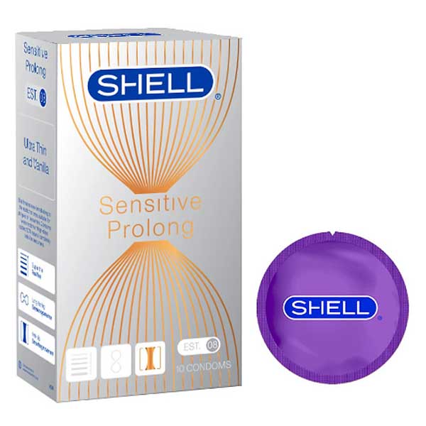 Bao cao su Shell Sensitive Prolong Siêu mỏng + Kéo dài thời gian