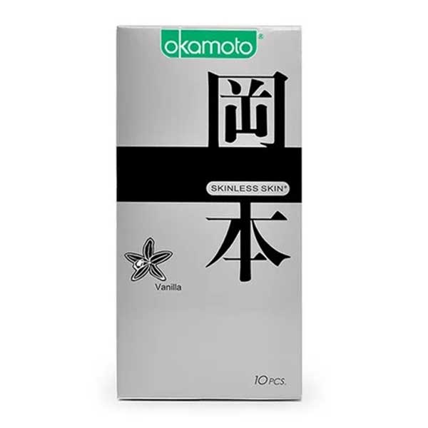 Bao cao su Okamoto Skinless Skin Vanilla – mềm mại thơm mát