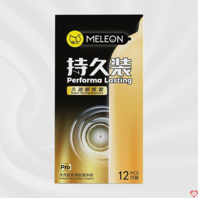 Bao cao su Meleon Performa Lasting Pro hộp 12 kéo dài quan hệ 