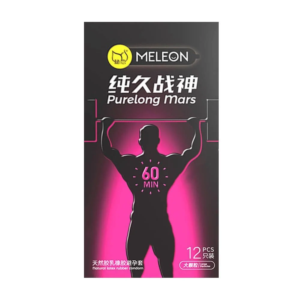 Bao cao su Meleon Purelong Mars 60 Min - Kéo dài thời gian 60 phút điểm nổi - Hộp 12