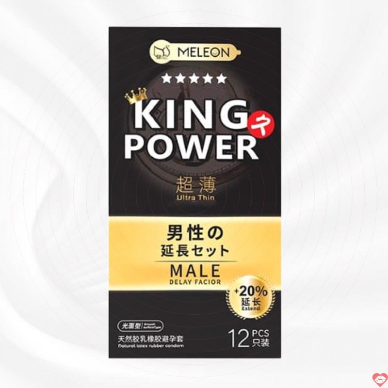 Bao cao su Meleon King Power siêu mỏng kéo dài thời gian 20% hộp 12 