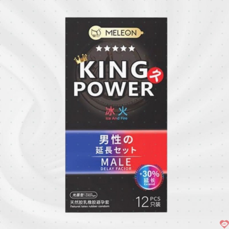 Bao cao su Meleon King Power Ice And Fire Kéo dài thời gian Hộp
 