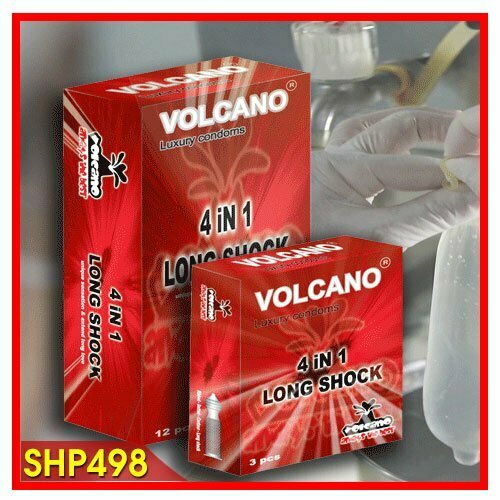 Bao cao su Volcano 4 in 1 gân gai kéo dài thời gian yêu - SHP498