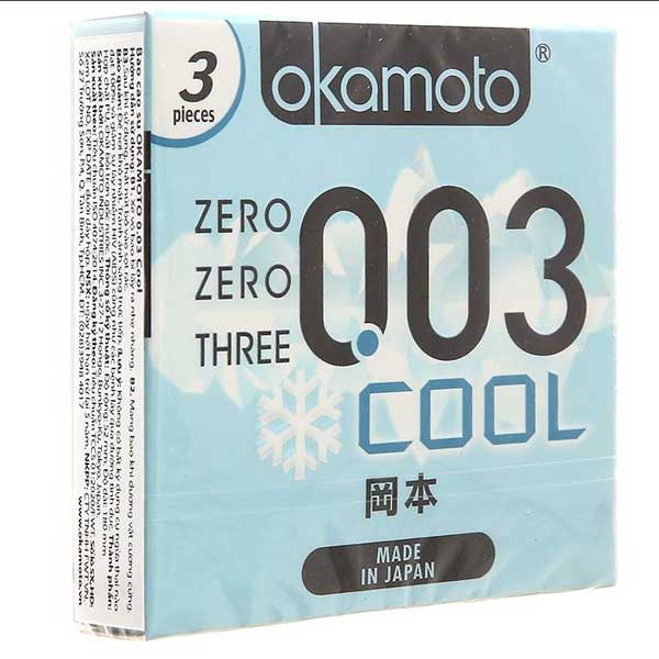 Bao cao su Okamoto Cool – Mát lạnh siêu mỏng 0.03mm