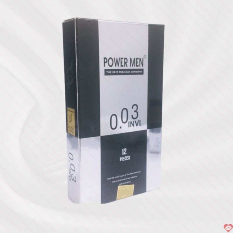 Bao cao su siêu mỏng Power Men 0.03 Invi chất lượng cao
 