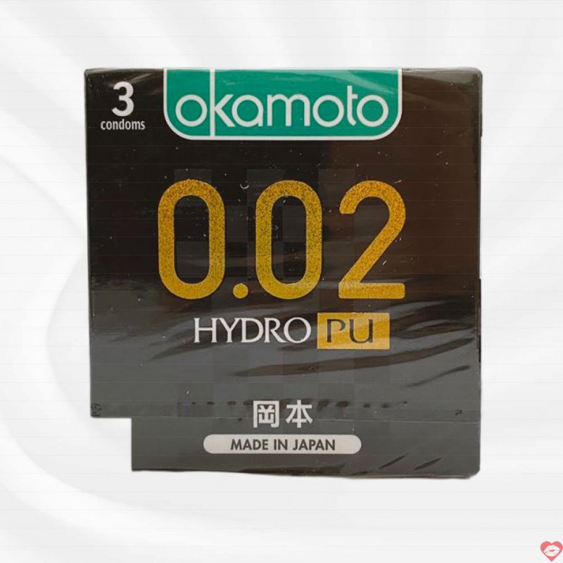 Bao Cao Su Okamoto 0.02 Hydro PU Siêu Mỏng Tăng Cảm Giác
 