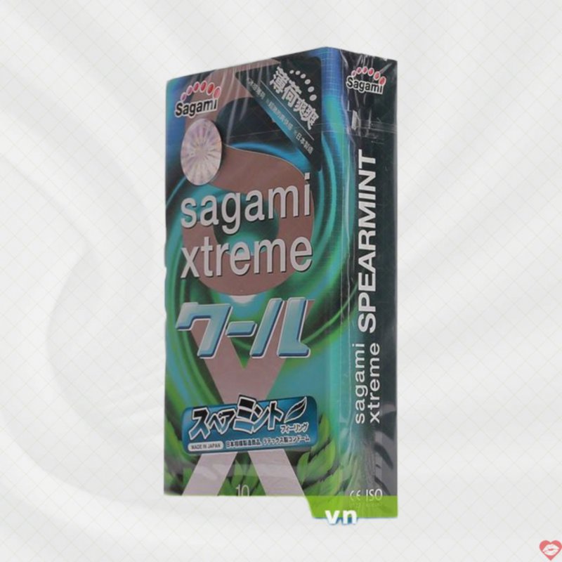 Bao cao su SAGAMI Xtreme Spearmint mát lạnh hương bạc hà tốt nhất
 