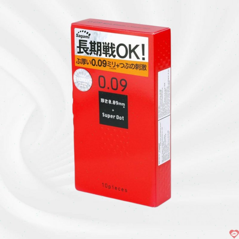 Bao cao su SAGAMI Super Dot 0.09 siêu mỏng kích thích tức thì 