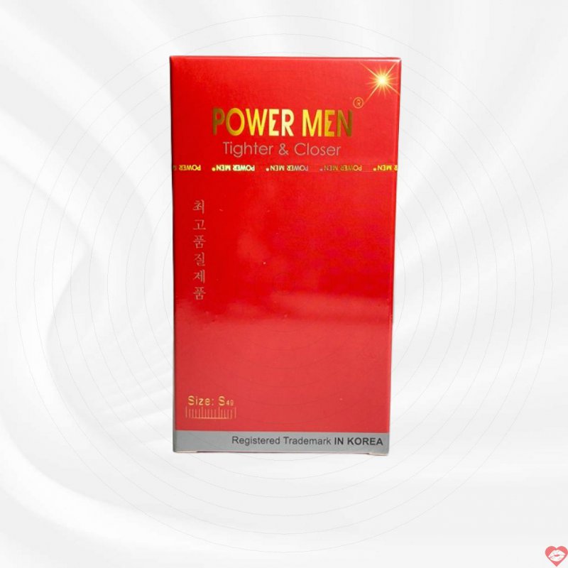 Bao cao su nhỏ 49mm gel mịn Power Men siêu mỏng chống tuột 