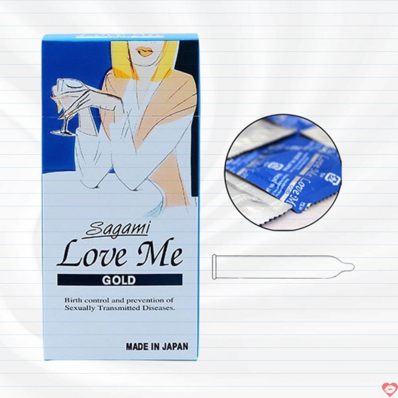 Bao Cao Su Sagami Love Me Gold Siêu Mỏng Cực Đã Hộp 10 