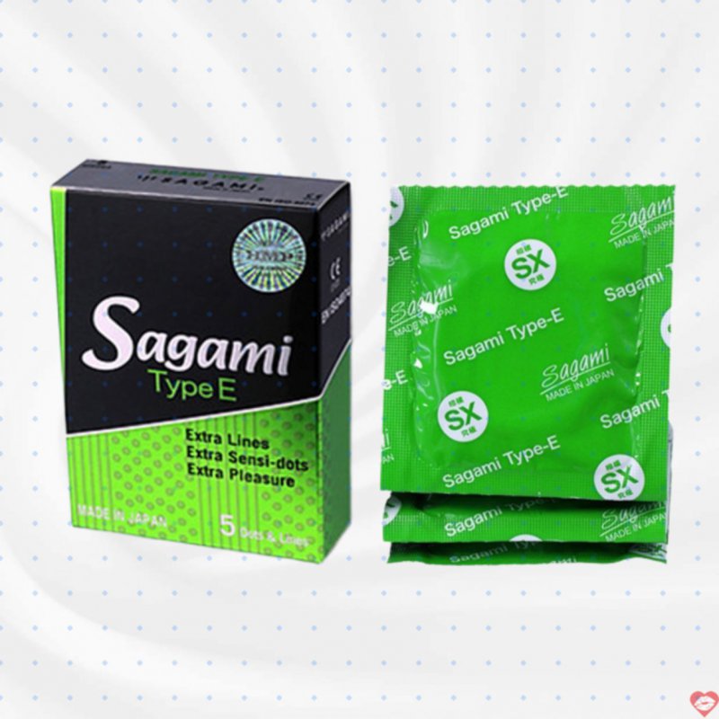 Bao cao su Sagami Type E siêu mỏng gân gai kích thích cực khoái 
