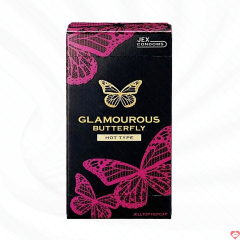 Bao cao su Jex Glamourous Butterfly hộp 12 siêu mỏng an toàn 