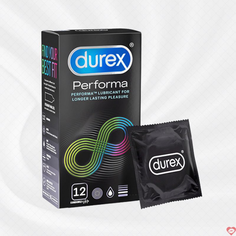 Bao cao su Durex Performa 12 cái kéo dài cuộc yêu giá tốt 