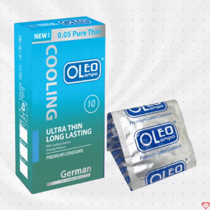 Bao cao su Oleo Lampo siêu mỏng làm mát kéo dài thời gian 
