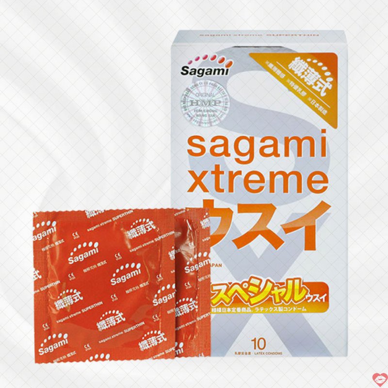 Bao cao su Sagami Xtreme Super Thin Siêu Mỏng Cực Đã 