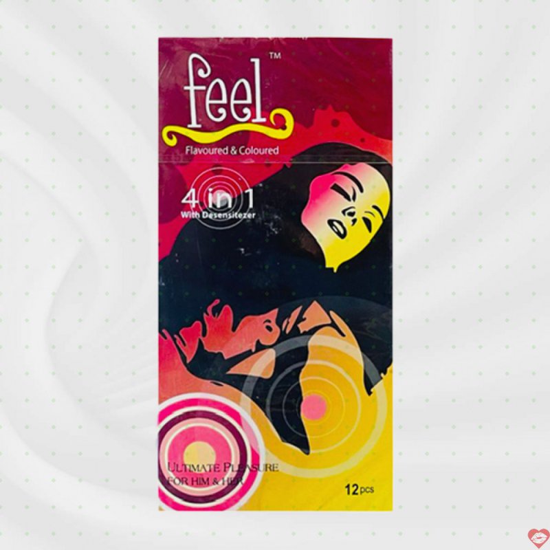 Bao cao su Feel 4 in 1 Gân Gai Ôm Sát Kéo Dài Thời Gian Siêu Mượt 