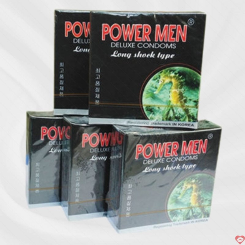Bao cao su Powermen cá ngựa hộp 3 chiếc an toàn giá tốt 