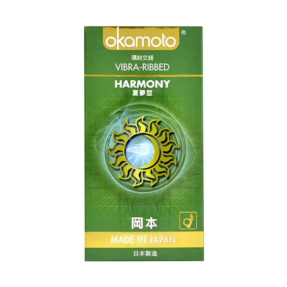 Bao cao su Okamoto Harmony - Gân sọc siêu mỏng - Hộp 10 cái