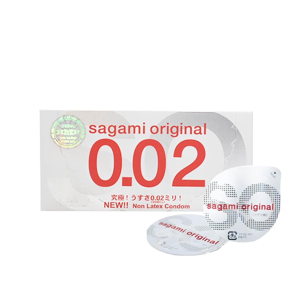 Bao cao su Sagami 0.02 - Siêu mỏng 0.02mm - Hộp 2 cái