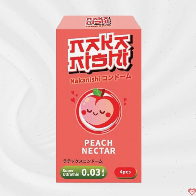 Bao cao su siêu mỏng Nakanishi hương đào hộp 4 cái an toàn 