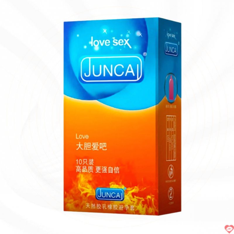 Bao cao su Juncai Love siêu mỏng nhanh nhạy Hộp 10 cái 