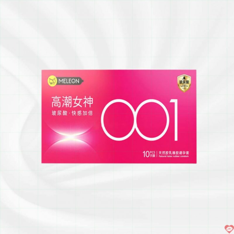 Bao cao su Meleon 001 Pink siêu mỏng gel bôi trơn HA kích thích 