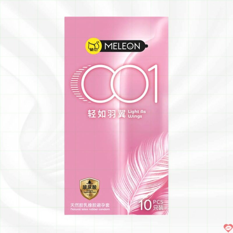 Bao cao su Meleon 001 Light Wings siêu mỏng kích thích hộp 10 