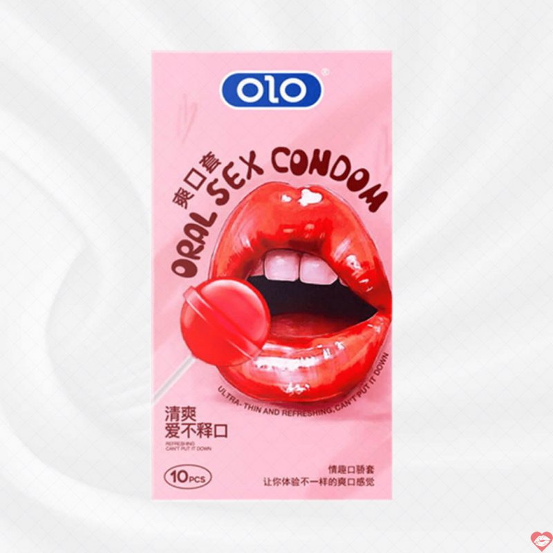 Bao cao su OLO Oral Sex siêu mỏng hộp 10 cái an toàn thoải mái 