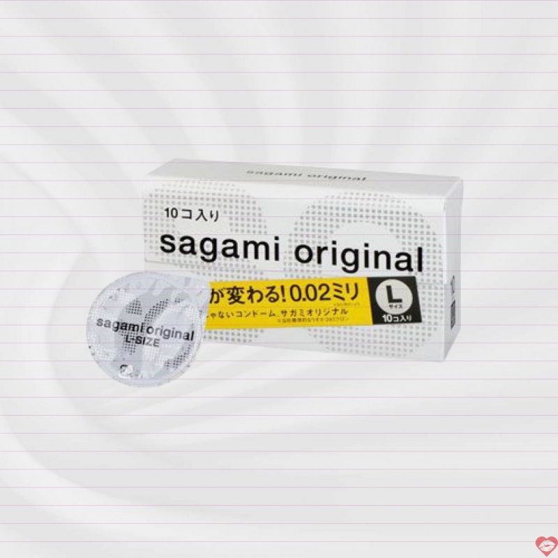Sagami 0.02 Siêu Mỏng Bao Cao Su Size L Nhật Bản Hộp 10 