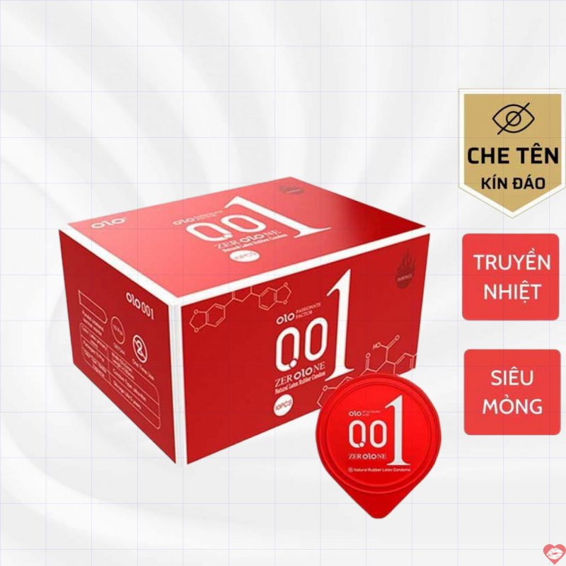 Bao cao su Olo đỏ siêu mỏng tăng khoái cảm an toàn chất lượng 