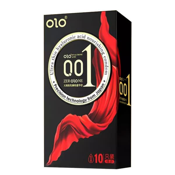 Bao cao su OLO Thin 001 Square Black – siêu mỏng ôm sát + nhiều gel bôi trơn